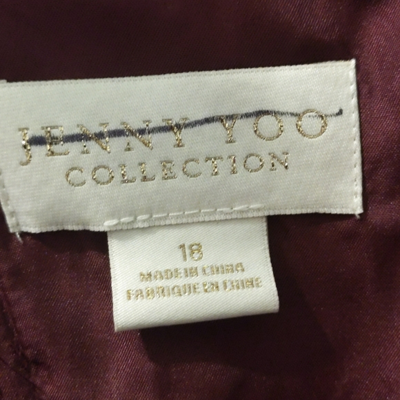 Jenny Yoo Elliyah Maroon Burgundy Halter Dress - Picture 11 of 14